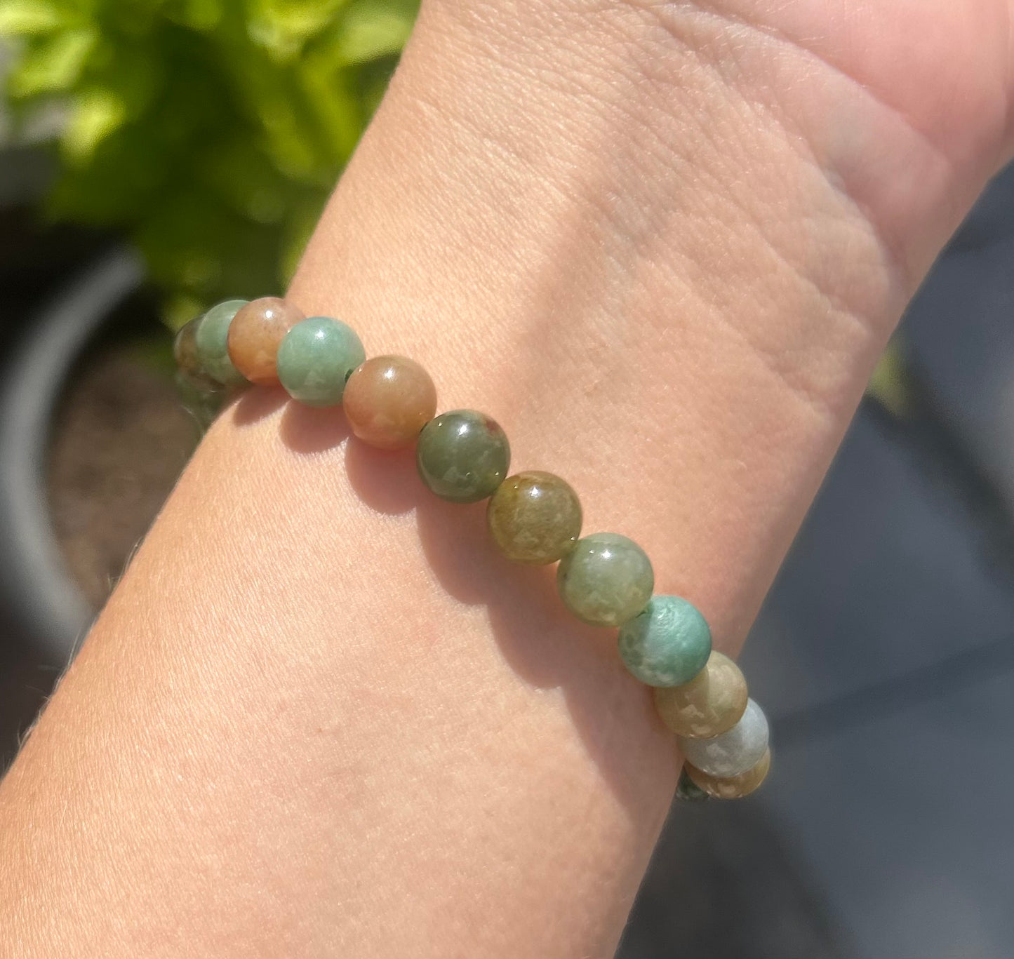 Ocean Jasper Crystal Beaded Bracelet
