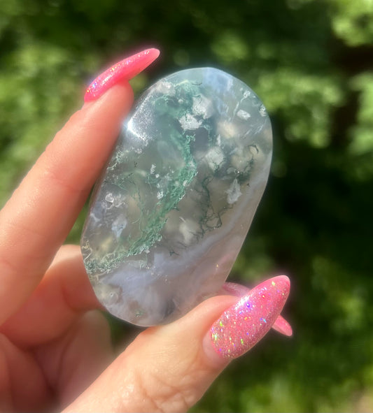 Moss Agate Palmstone