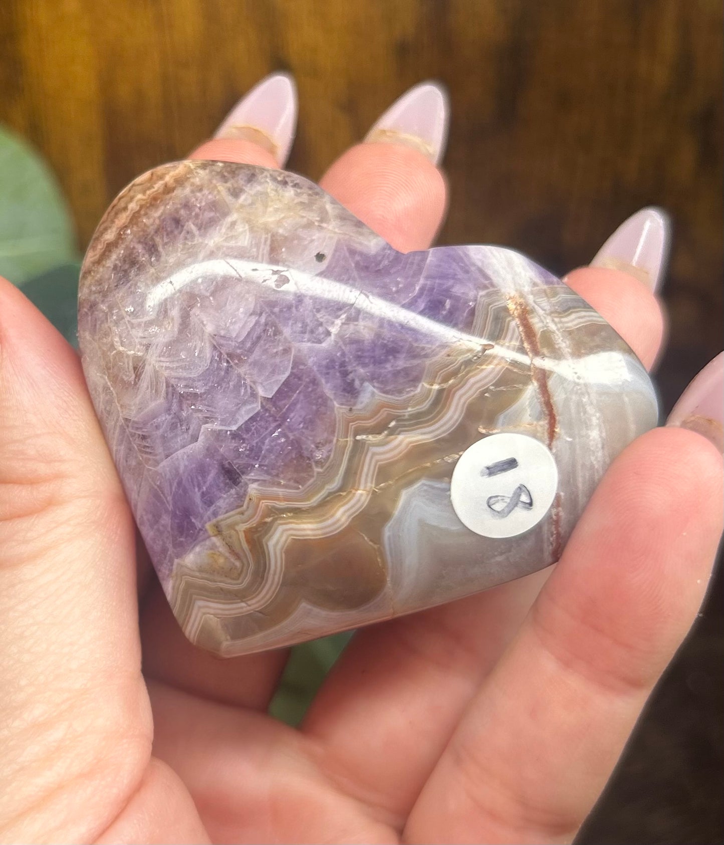 Amethyst Agate Heart