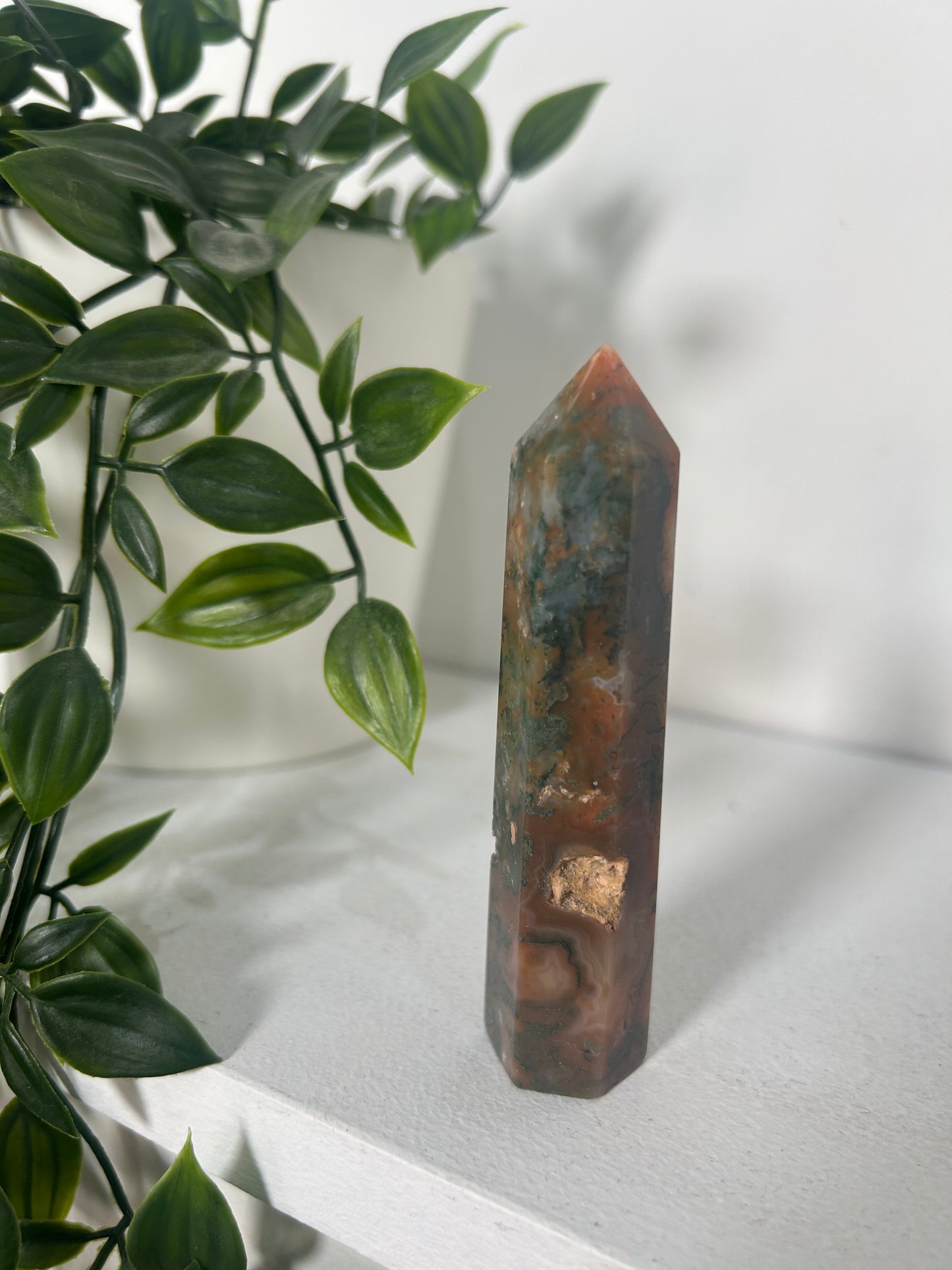 Red Moss Agate Tower (F)