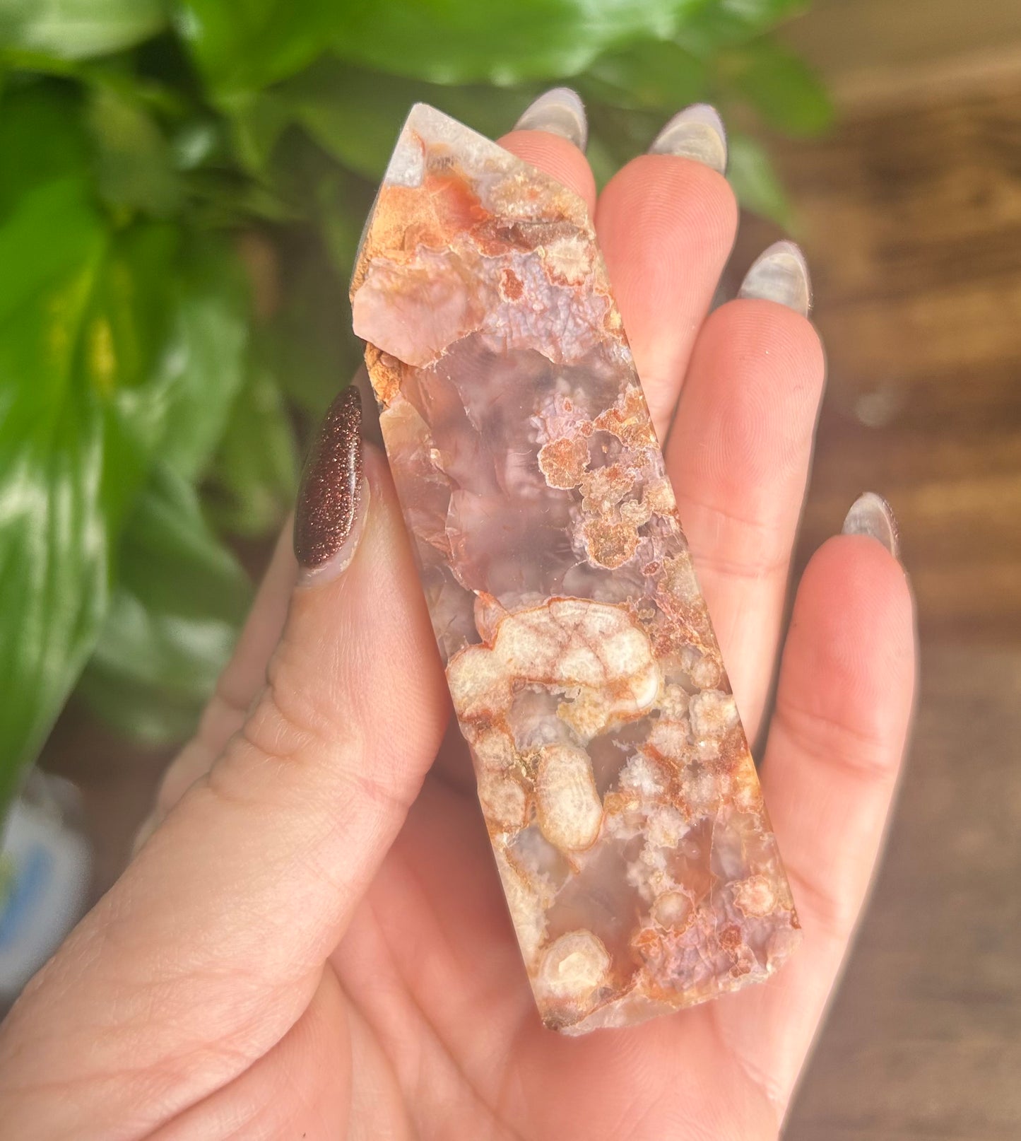 Flower Agate Crystal Tower (tip not perfect)