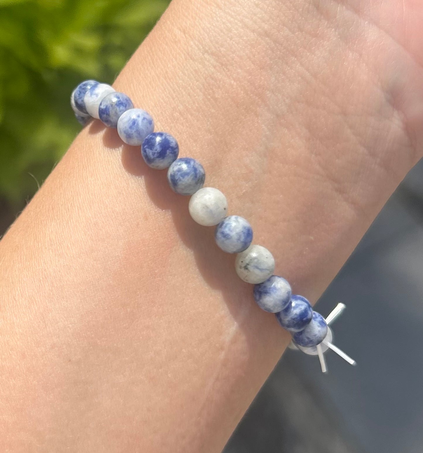 Sodalite Beaded Crystal Bracelet