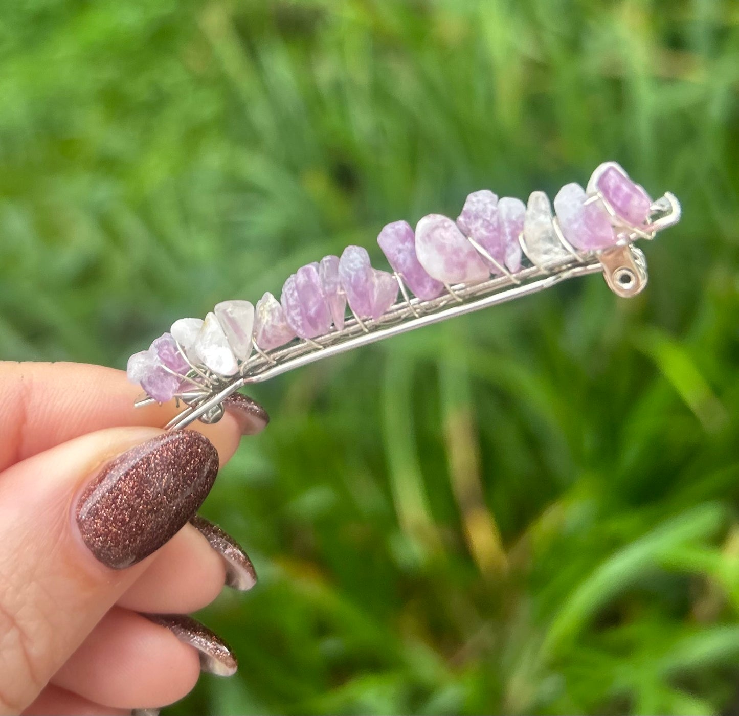 Amethyst Hair Slide