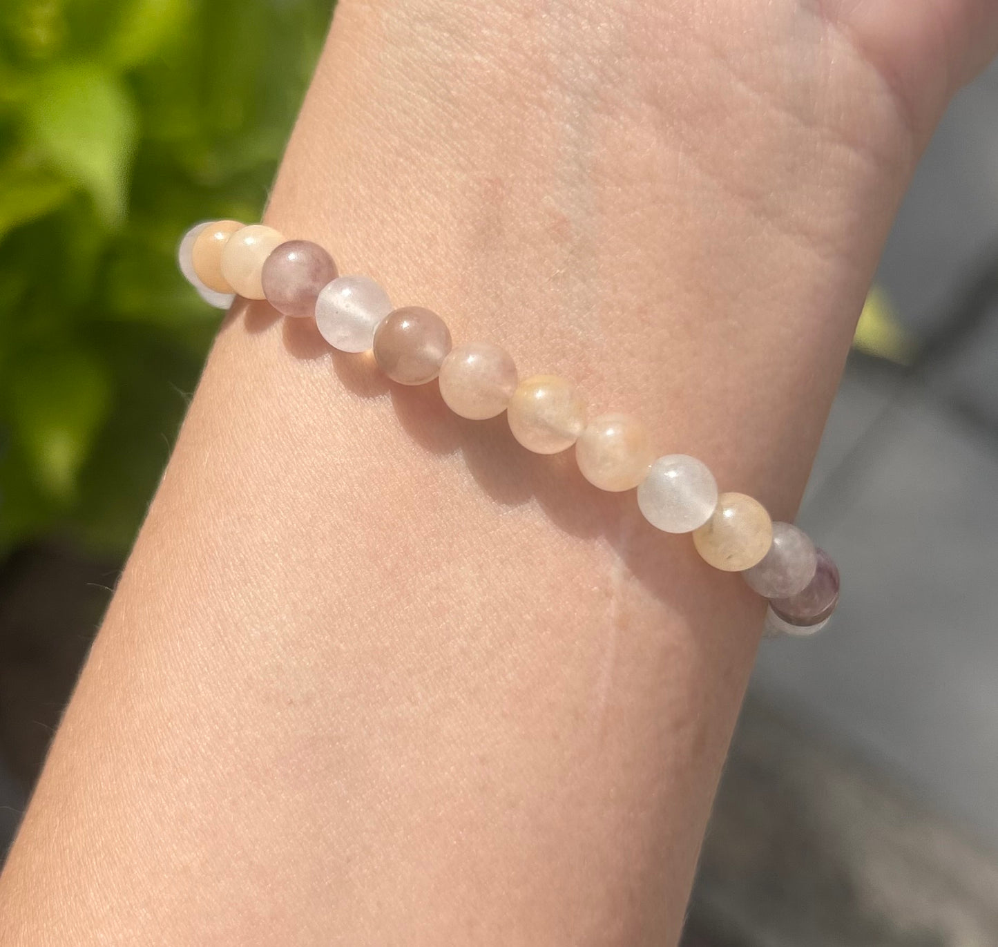 Mixed Jade Crystal Beaded Bracelet