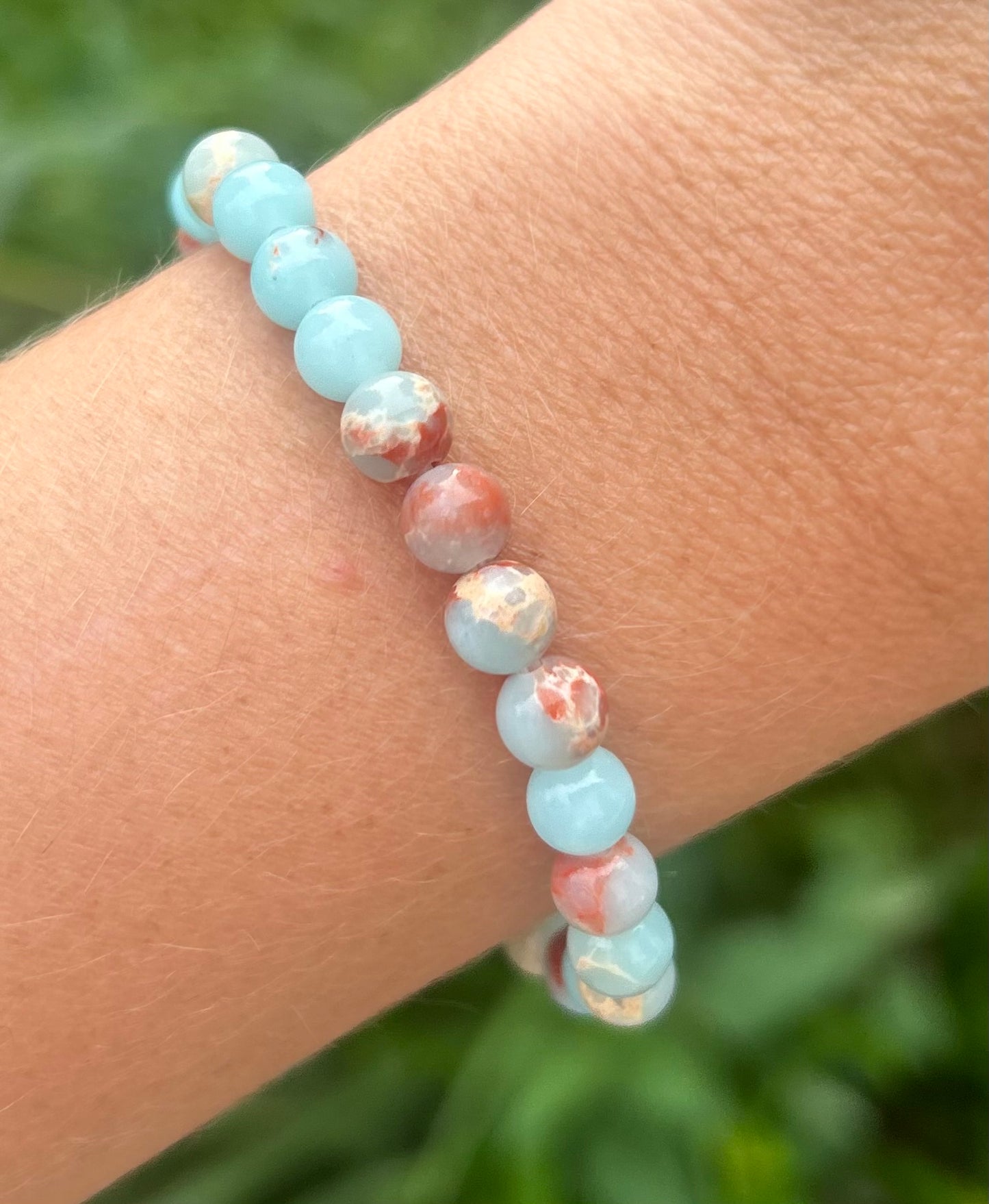 Shoushan Stone Beaded Crystal Bracelet