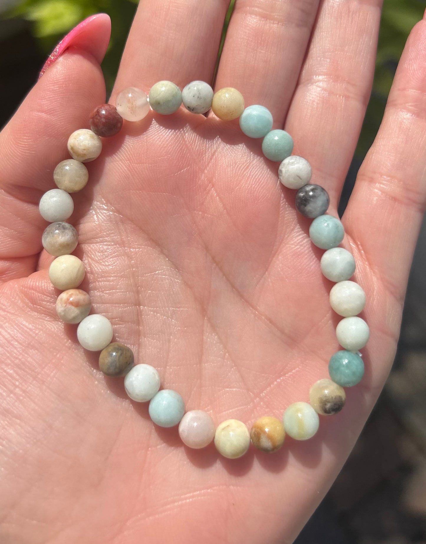 Amazonite Crystal Beaded Bracelet