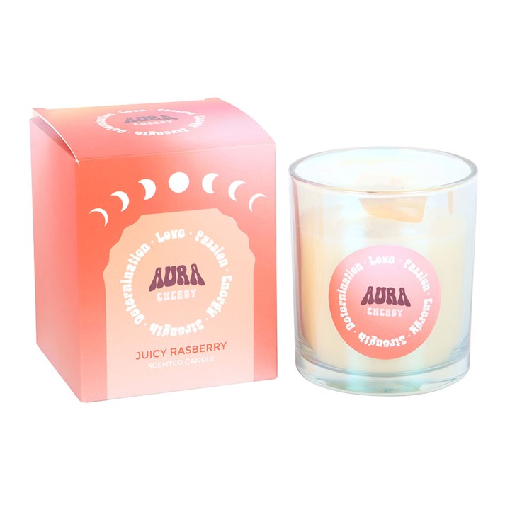 Aura Energy Juicy Raspberry Iridescent Candle