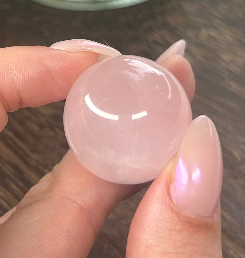 Rose Quartz Small Crystal Sphere