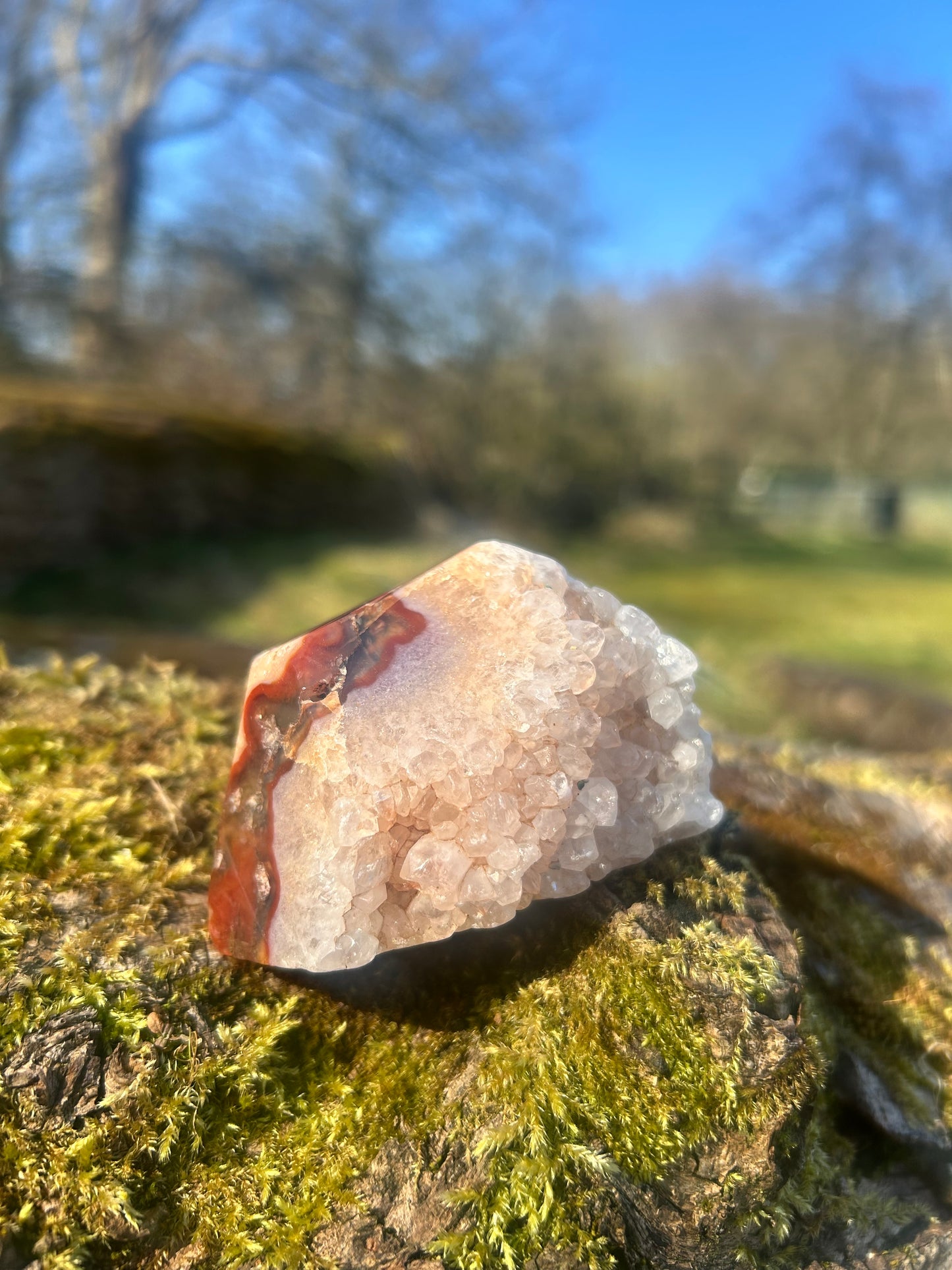 Red Moss Agate Druzy Freeform
