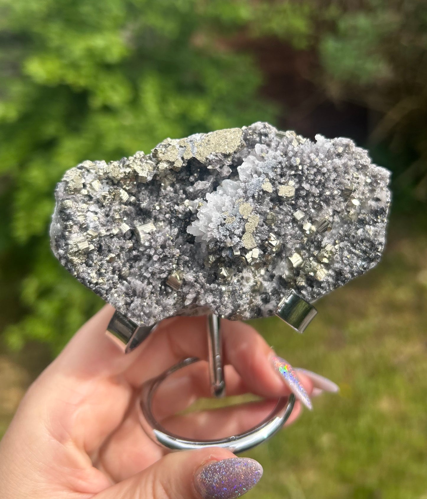 Quartz With Galena And AA Quality Pyrite Cubes