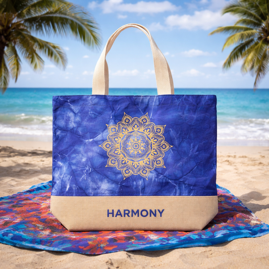 All Natural Bag - Blue Stonewash - Mandala - Harmony