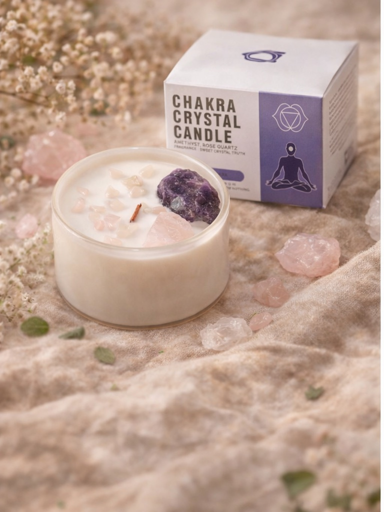 Chakra Crystal Candles - Third Eye Chakra