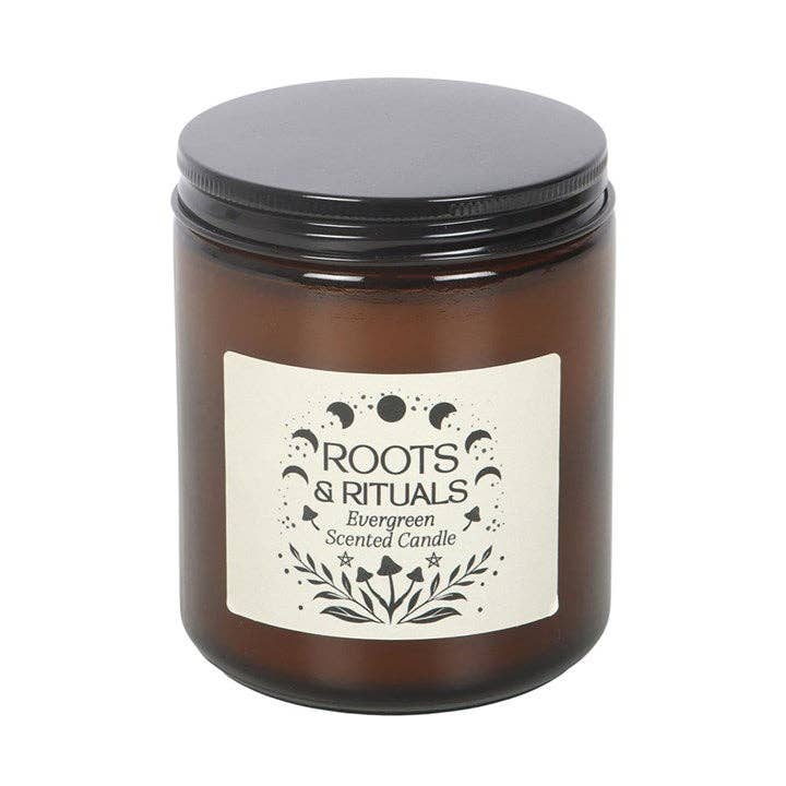 Roots & Rituals Evergreen Amber Glass Candle