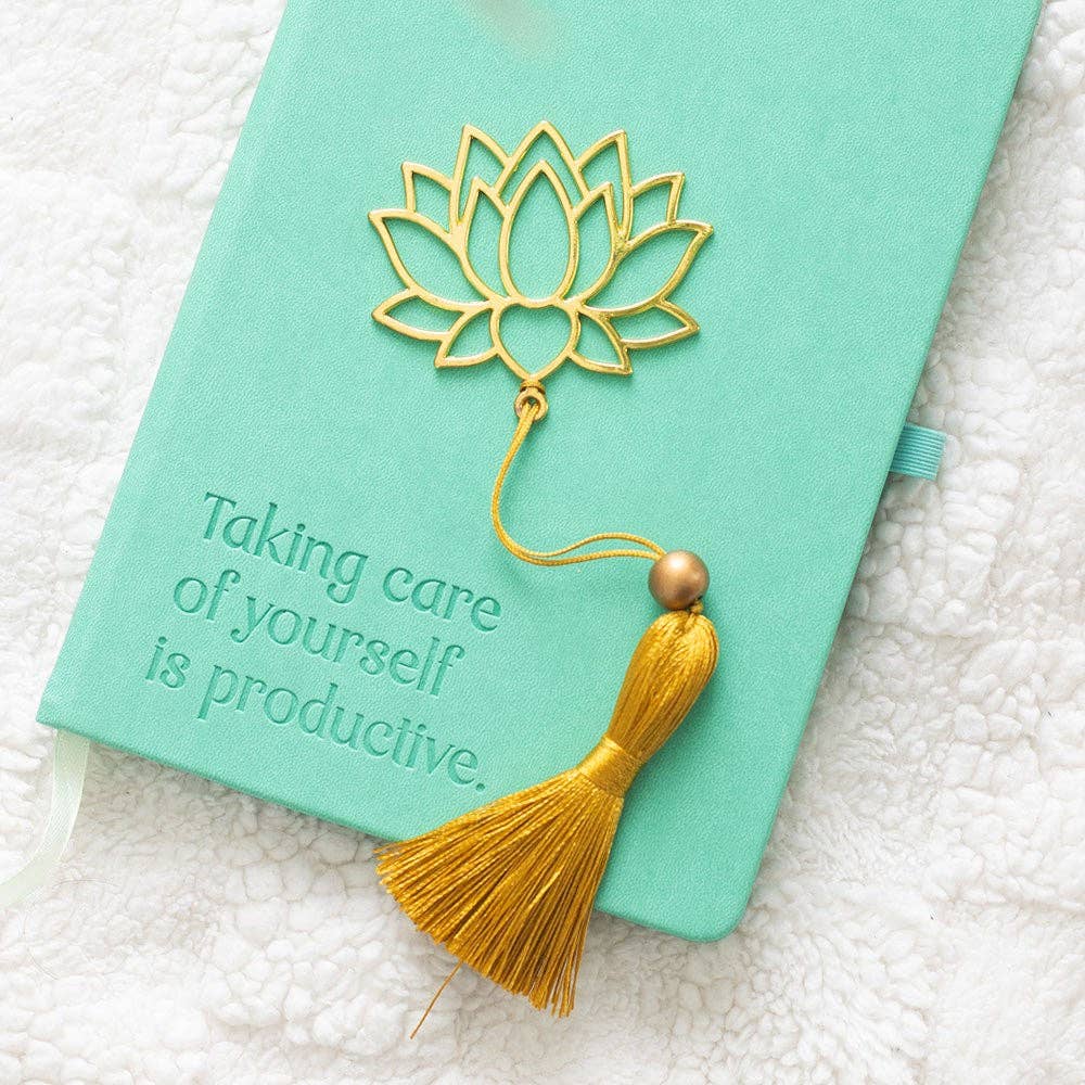 Lotus Flower Metal Bookmark