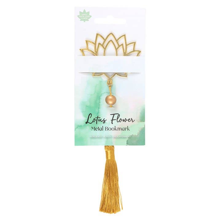 Lotus Flower Metal Bookmark