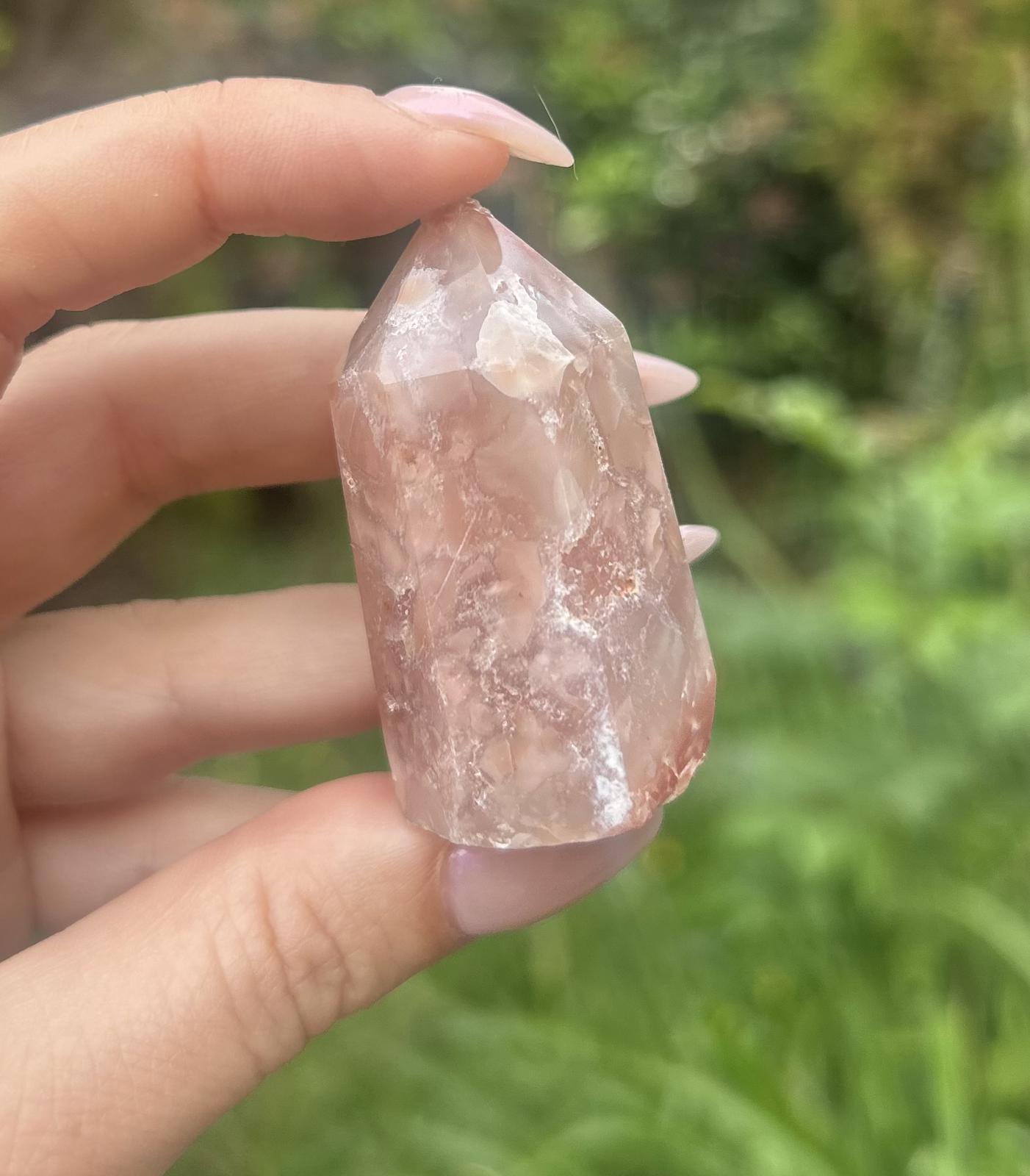 Pink Agate Small Druzy Tower
