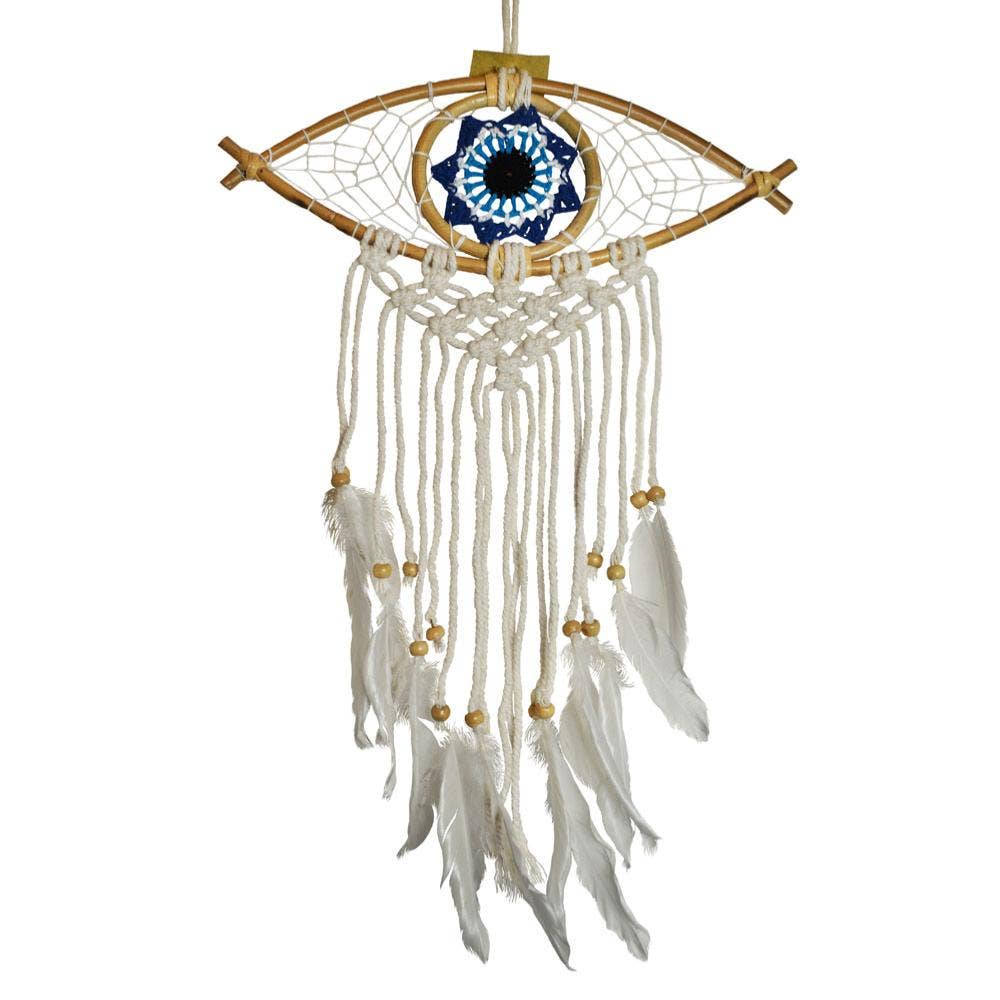 Dreamcatcher on Bamboo Frame, Eye Shape 29 x 45cm